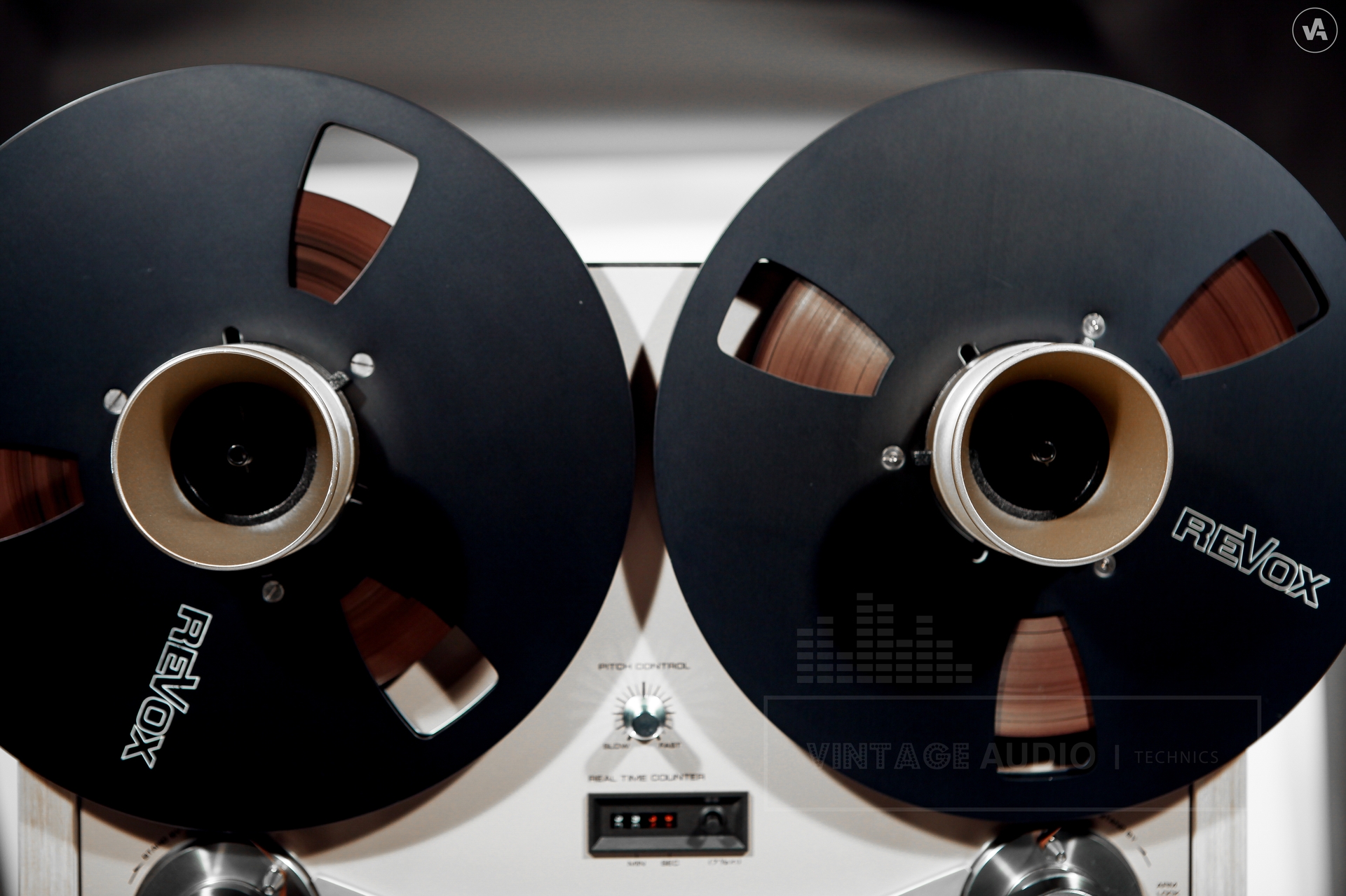 Open reel tape closeup